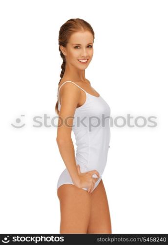 picture of beautiful woman in cotton undrewear