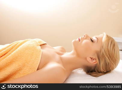 picture of beautiful woman in spa salon