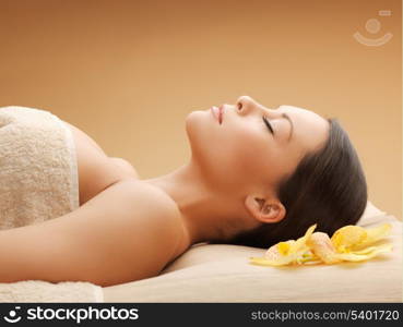 picture of beautiful woman in spa salon