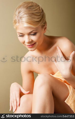 picture of beautiful woman in spa salon