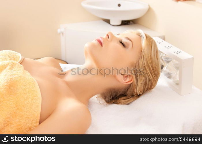 picture of beautiful woman in spa salon