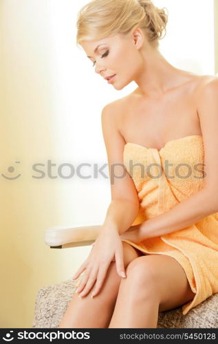 picture of beautiful woman in spa salon