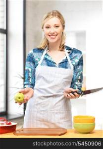 picture of beautiful woman in the kitchen..