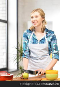 picture of beautiful woman in the kitchen..