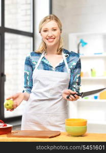 picture of beautiful woman in the kitchen..