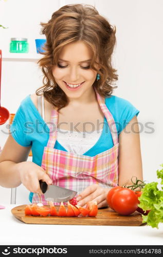 picture of beautiful woman in the kitchen