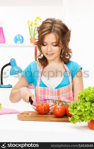 picture of beautiful woman in the kitchen