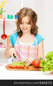 picture of beautiful woman in the kitchen