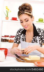 picture of beautiful woman in the kitchen