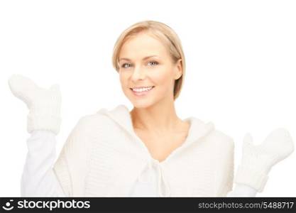 picture of beautiful woman in white sweater&#xA;