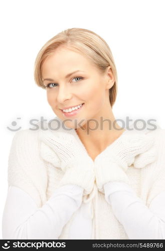 picture of beautiful woman in white sweater&#xA;