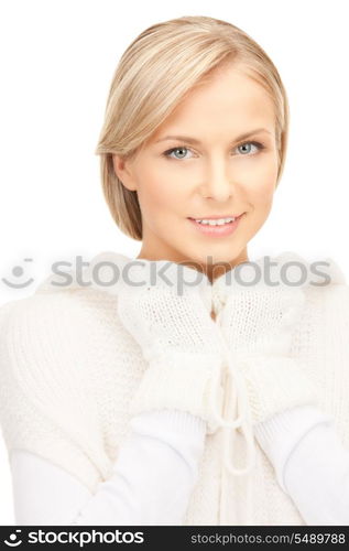 picture of beautiful woman in white sweater&#xA;