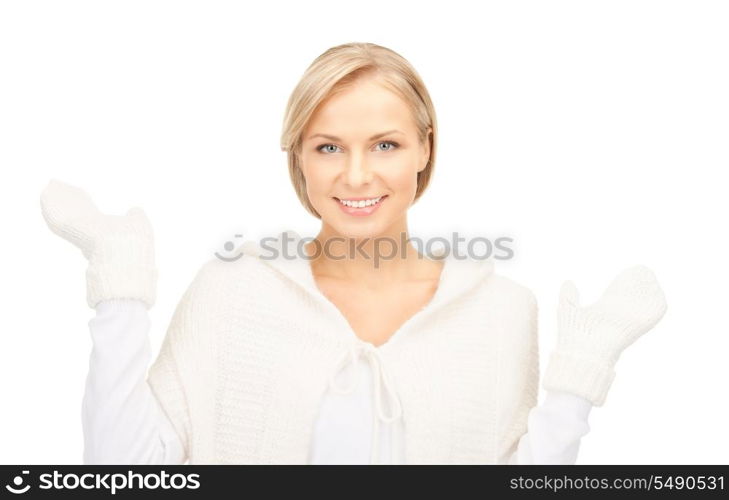 picture of beautiful woman in white sweater&#xA;