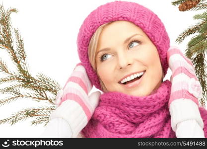 picture of beautiful woman in winter hat