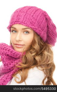 picture of beautiful woman in winter hat