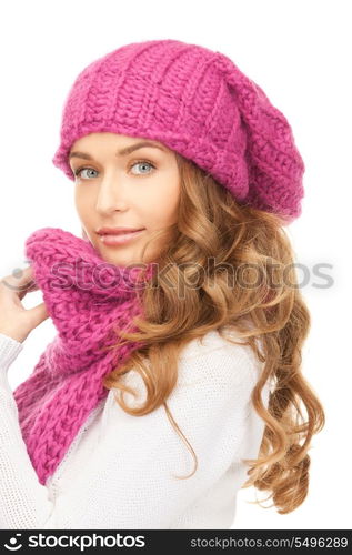 picture of beautiful woman in winter hat