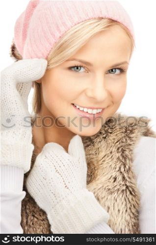 picture of beautiful woman in winter hat&#xA;