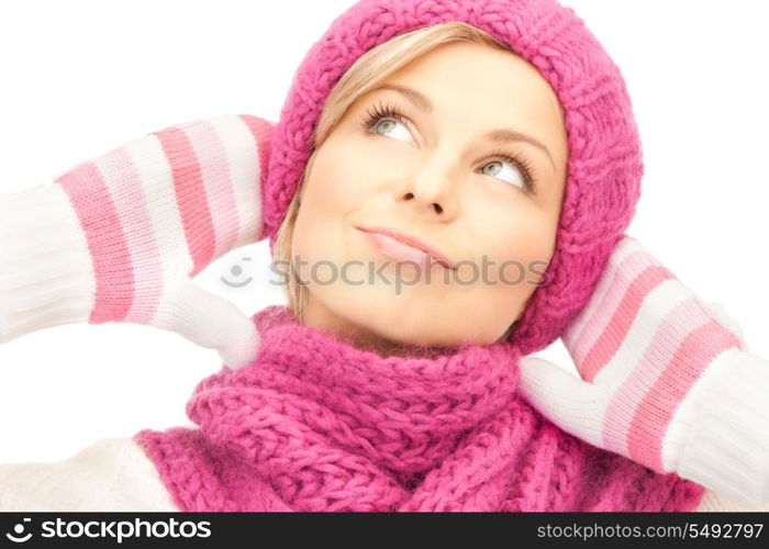 picture of beautiful woman in winter hat&#xA;