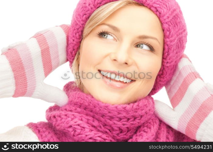 picture of beautiful woman in winter hat&#xA;