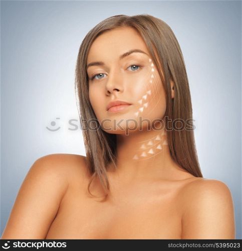 picture of beautiful woman ready for cosmetic surgery