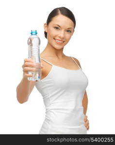 picture of beautiful woman with bottle of water