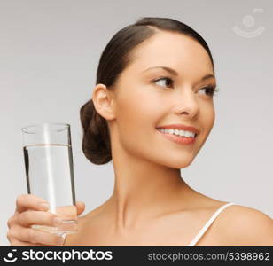 picture of beautiful woman with glass of water