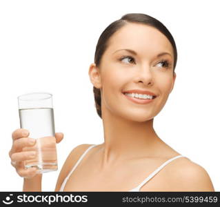 picture of beautiful woman with glass of water