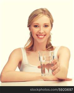 picture of beautiful woman with glass of water .. woman with glass of water