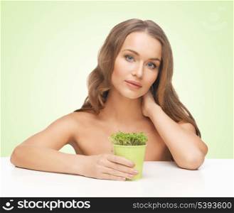picture of beautiful woman with green grass