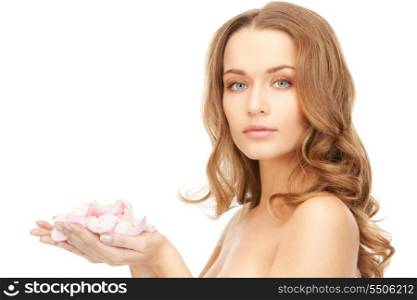 picture of beautiful woman with rose petals&#xA;