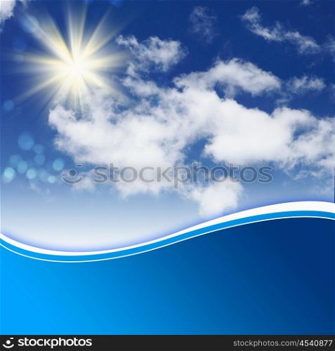 picture of blue skyline with white clouds
