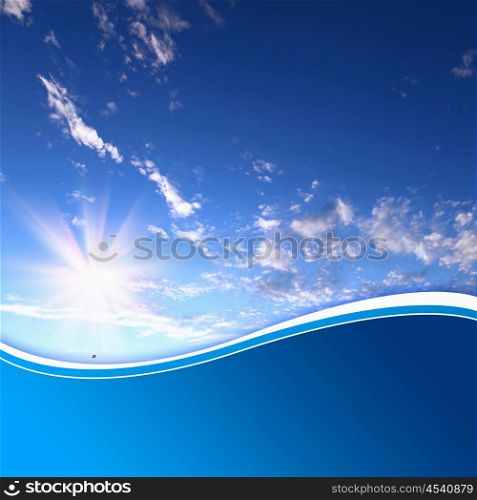 picture of blue skyline with white clouds