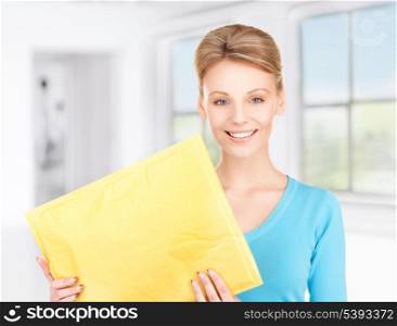 picture of businesswoman with parcel