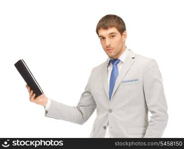 picture of calm man with tablet pc computer
