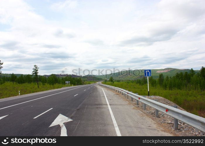 Picture of empty countryside road