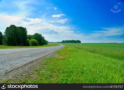 Picture of empty countryside road