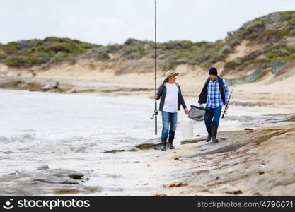 Picture of fisherman . Picture of fishermen fishing with rods