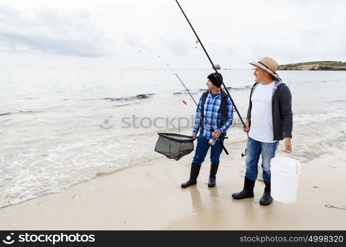 Picture of fisherman . Picture of fishermen fishing with rods