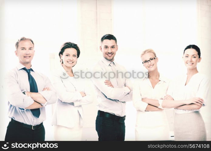 picture of friendly business team in office