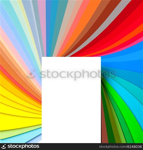 Picture of greeting card with text space on colorful background, empty holiday card isolated on vivid colors backdrop, multicolored backgrounds, new year, Christmas and birthday concept