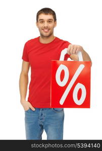 picture of handsome man with shopping bags