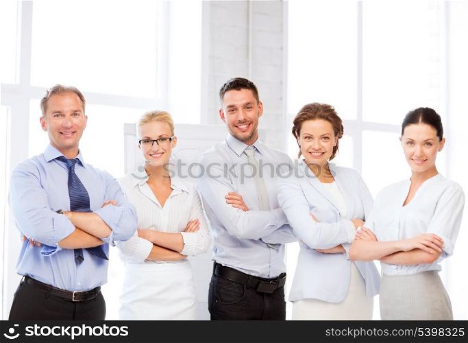 picture of happy business team in office