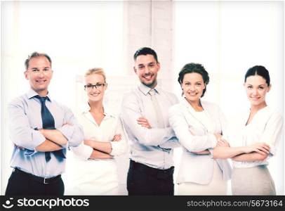 picture of happy business team in office