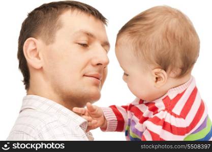 picture of happy father with adorable baby
