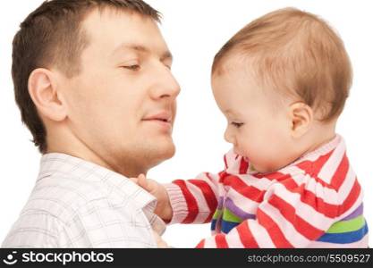 picture of happy father with adorable baby