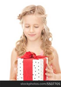 picture of happy little girl with gift box&#xA;