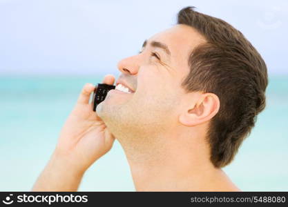 picture of happy man with cell phone