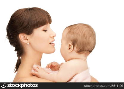 picture of happy mother with adorable baby