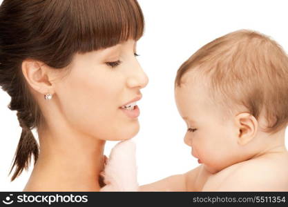 picture of happy mother with adorable baby