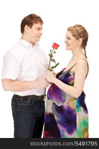 picture of happy pregnant couple waiting for baby